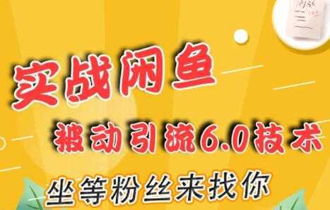 闲鱼被动引流技术6.0，坐等粉丝来找你，实战培训课程视频-网创资源大全