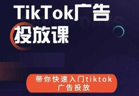《跨境B哥TIKTOK广告投放课》带你快速入门TIKTOK广告投放-网创资源大全