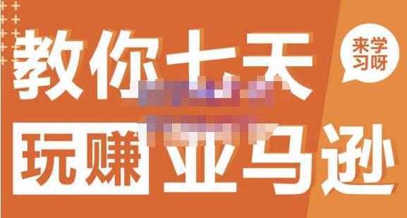 晟尧跨境《亚马逊电商怎么做》教你七天玩赚亚马逊-网创资源大全