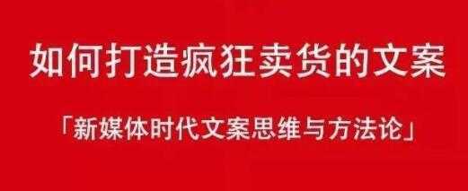 新媒体时代《如何打造疯狂卖货文案》文案思维与方法论-网创资源大全