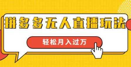 拼多多无人直播玩法，实战操作，轻松月入过万-网创资源大全