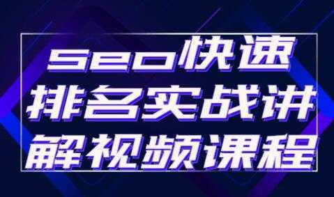 《seo快速排名》实战讲解视频教程-网创资源大全