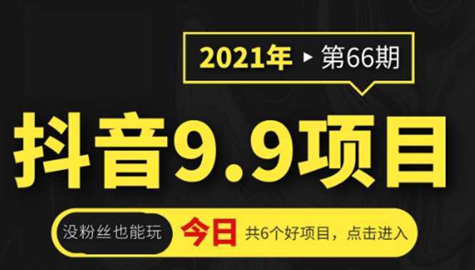 抖音9.9课程项目，没粉丝也能卖课，一天300+粉易变现-网创资源大全