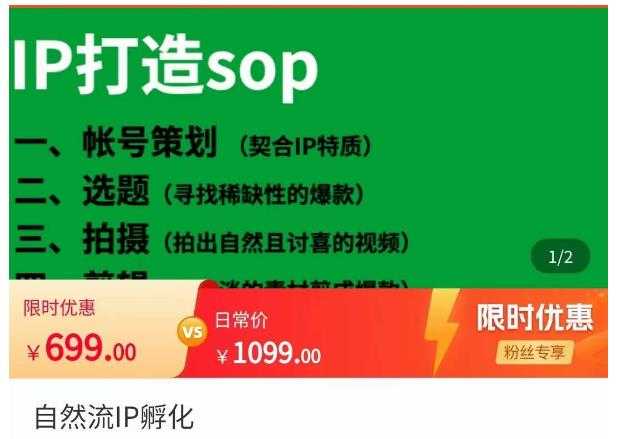 瑶瑶·自然流IP孵化，系统掌握IP孵化全流程，也能学到选题，剪辑，账号运营经验-网创资源大全