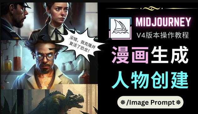Midjourney V4版本操作教程：2个简单参数，完成漫画生成，人物创建-网创资源大全