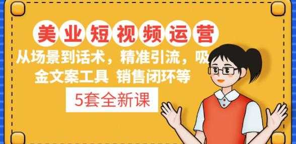 5套·美业短视频运营课从场景到话术·精准引流·吸金文案工具·销售闭环等-网创资源大全