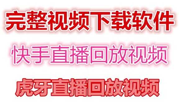 快手直播回放视频/虎牙直播回放视频完整下载(电脑软件+视频教程)-网创资源大全