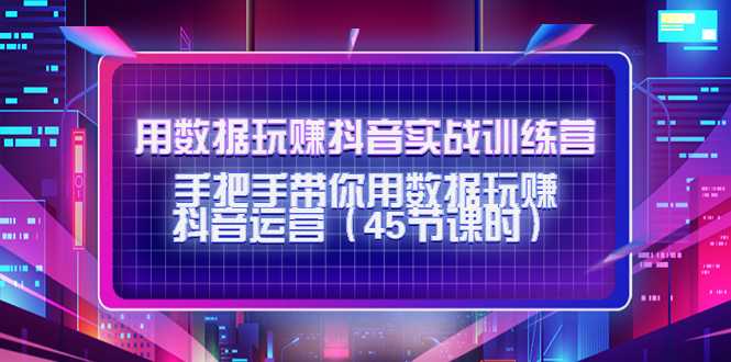 用数据玩赚抖音实战训练营：手把手带你用数据玩赚抖音运营-网创资源大全