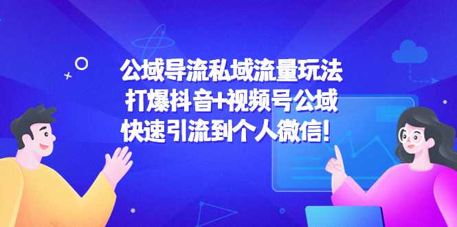图片[1]-公域导流私域流量玩法：打爆抖音+视频号公域，快速引流到个人微信！-网创资源大全