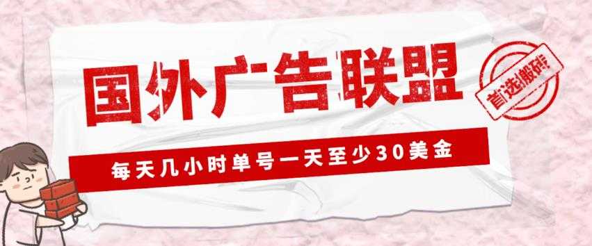 外面收费1980的最新国外LEAD广告联盟搬砖项目，单号一天至少30美金【详细玩法教程】-网创资源大全