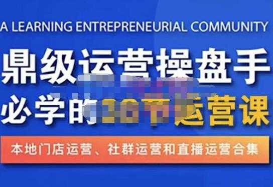 图片[1]-鼎级运营操盘手必学的38节运营课，深入简出通俗易懂地讲透，一个人就能玩转的本地化生意运营技能-网创资源大全