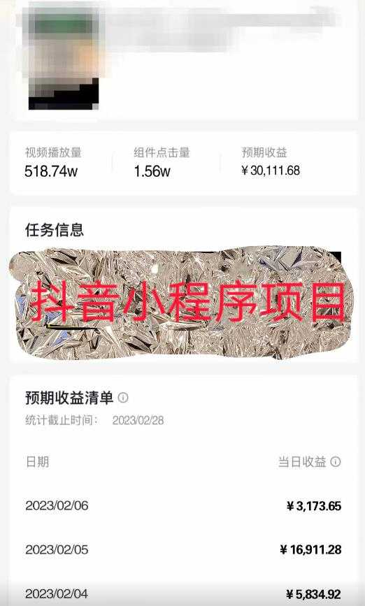 图片[2]-D1G馆长2023年收费990的抖音小程序变现新玩法，单号轻松日入200+-网创资源大全