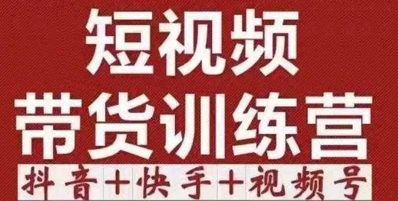 短视频带货特训营（第12期）抖音+快手+视频号：收益巨大，简单粗暴！-网创资源大全