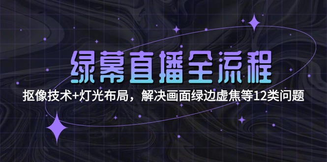 绿幕直播全流程：抠像技术+灯光布局，解决画面绿边虚焦等12类问题-网创资源大全