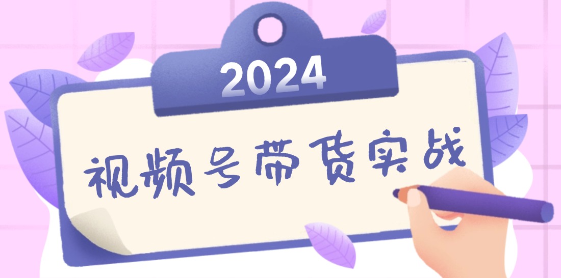 2024视频号最新带货实战课：无人直播/书单号卖货/个人IP口播 (附资料素材)-网创资源大全
